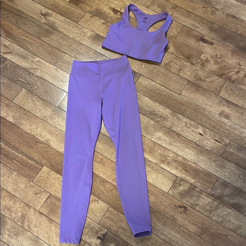 165. H&M Purple Women's Activewear Set XS lavender